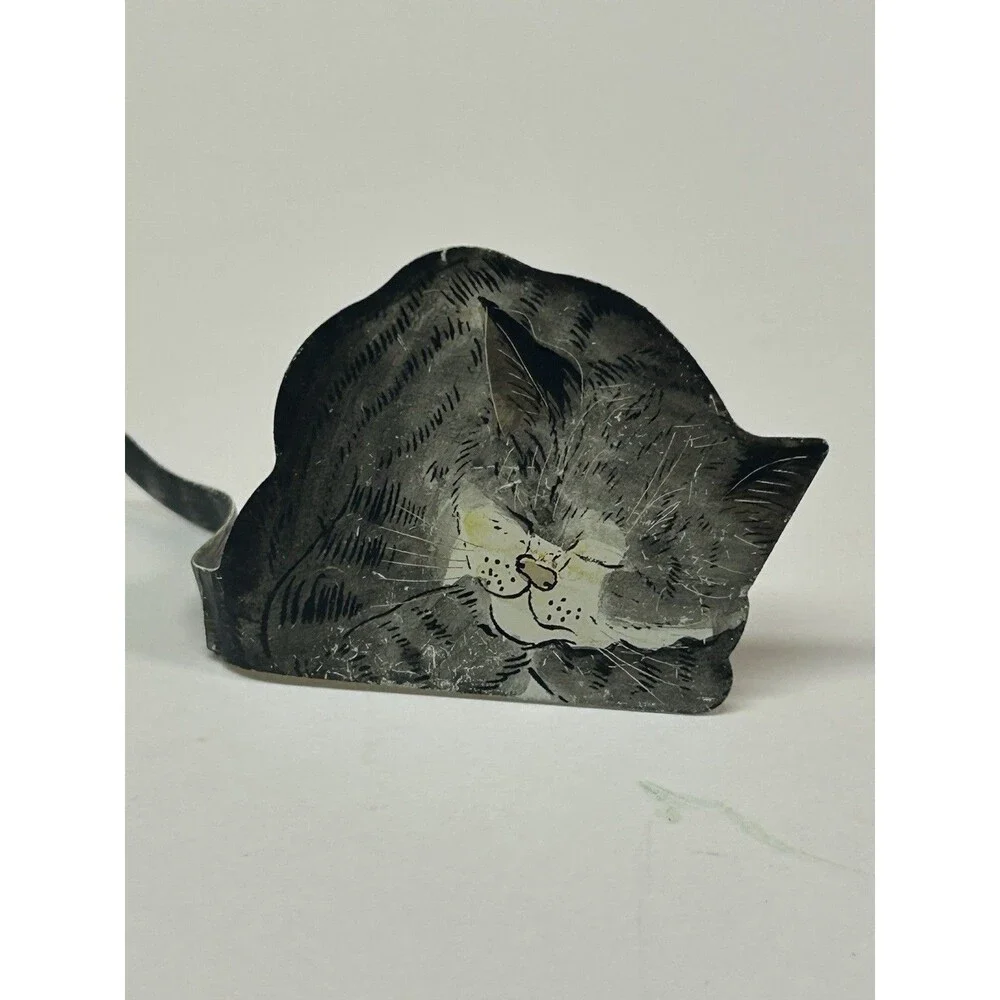 Kitty Ohio Wholesale Sleepy Cat Bendable Tail Vintage Rare Cottage Core Metal